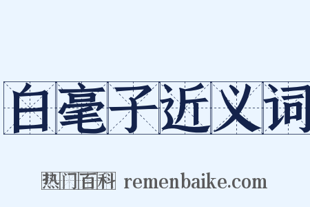 白毫子近义词是什么意思的图片